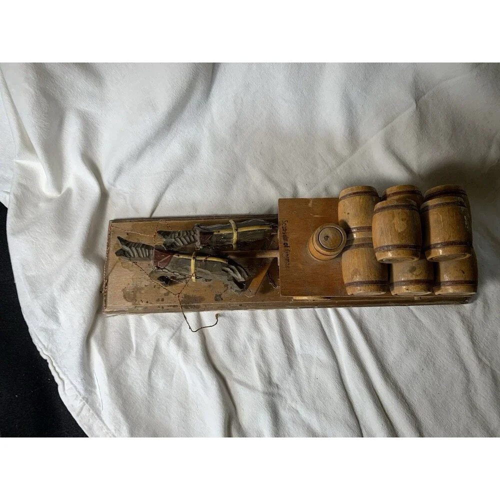 Vintage Wooden Horse Drawn Beer Barrel Wagon Imperfect (Project)